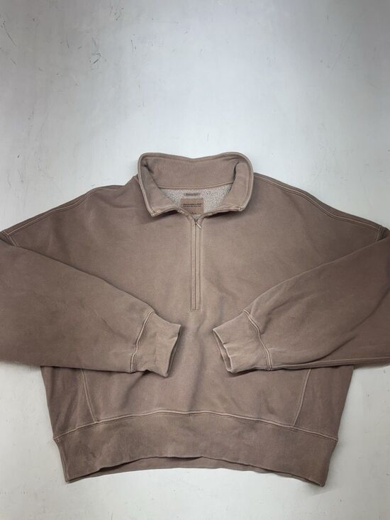 Abercrombie & Fitch Tops - Abercrombie & Fitch Pink Fleece 1/4 Zip Pullover Soft AF Max Essentials Wmns L